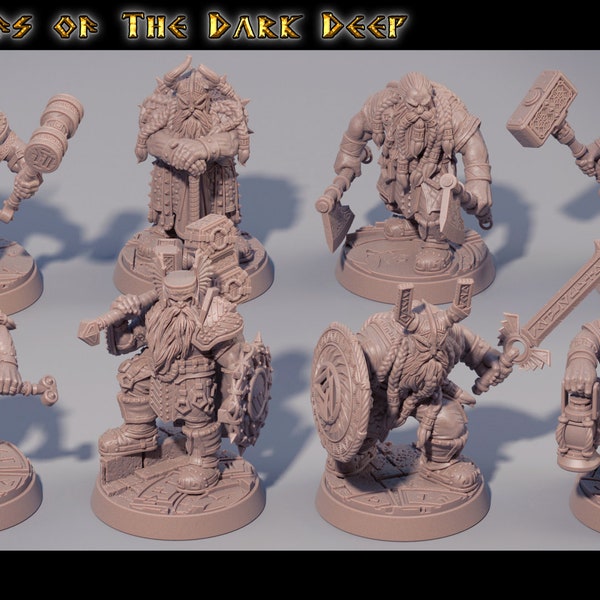 The Dwarves of The Dark Deep - COMPLETE PACK (32mm/54mm) - Daybreak Miniatures