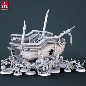 Piraten Set - 32mm Scale Miniaturen mit DnD Stats
