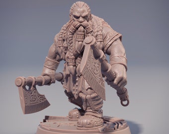 Petri ”Red Axes” Redhalla - The Dwarfs of The Dark Deep (32mm/54mm) - Daybreak Miniatures