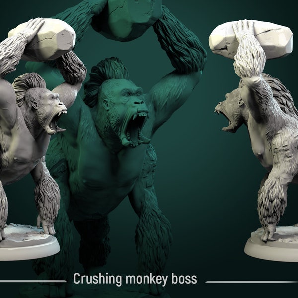 Crushing Monkey Boss - Miniature 32mm - White Werewolf Tavern