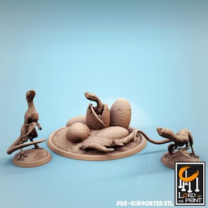 Vouivre Babies - Medium Size Creature - 32mm Scale Miniature - Lord of the Print