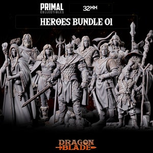 Dragon Blade - Heroes Bundle 1 - 32mm/54mm Scale - Primal Collectibles