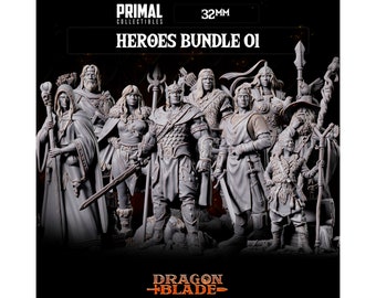 Dragon Blade - Heroes Bundle 1 - 32mm/54mm Scale - Primal Collectibles