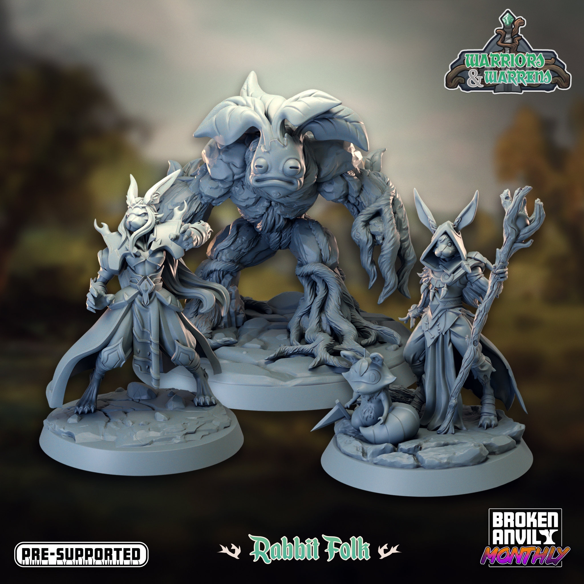 Rabbit Folk - 32mm Scale - Warriors & Warrens - Broken Anvil