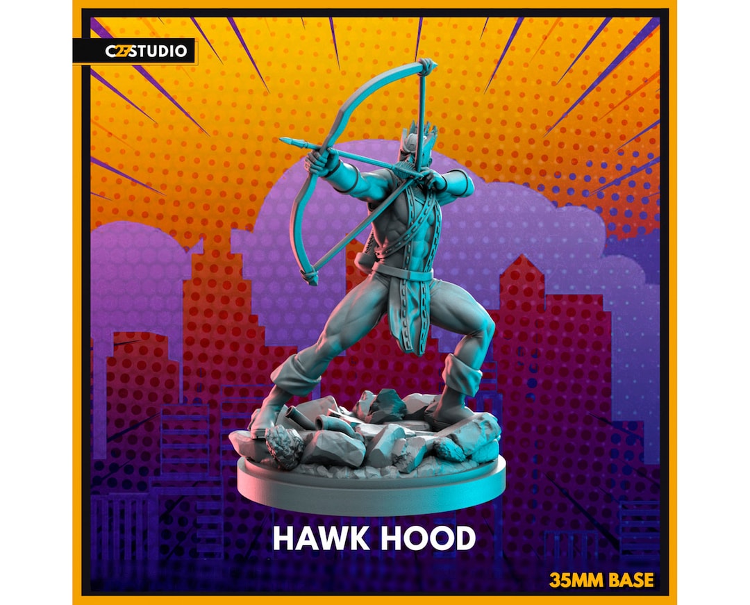 Hawk Hood - 40mm Scale - C27 Miniatures - Etsy