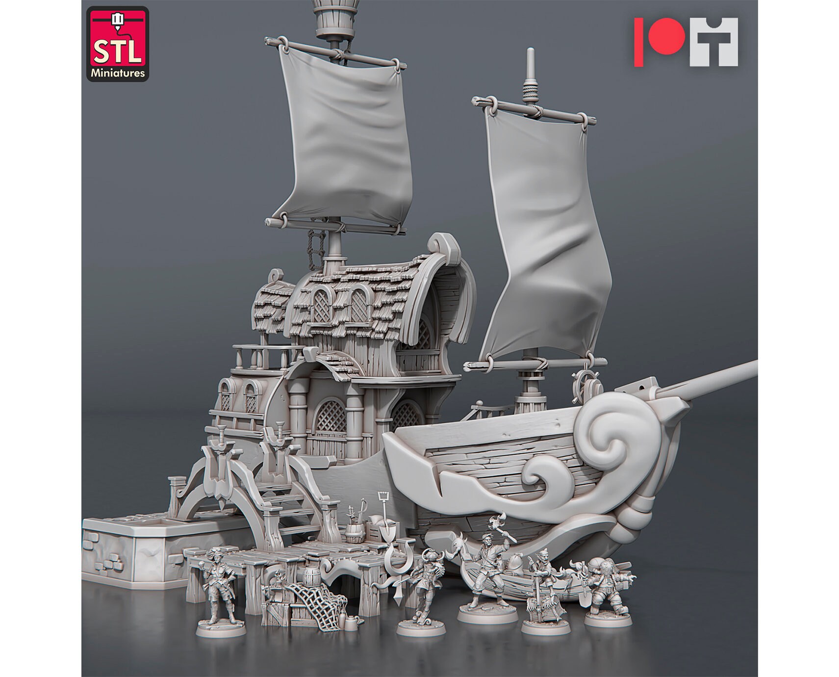 Treasure Hunters Set - 32mm Scale Miniatures with DnD Stats