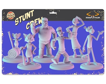 Stunt Crew - 40mm Scale Miniatures - Pop Minis