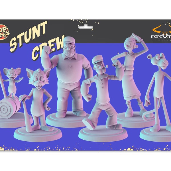 Stunt Crew - 40mm Scale Miniatures - Pop Minis