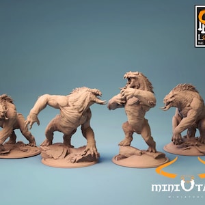 Ensemble Barlgura - Créatures de taille énorme - Miniature à l&#39;échelle 32 mm - Seigneur de l&#39;impression - Base 75 mm