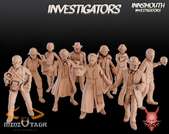 Investigators - 32mm scale miniature - Innsmouth Investigators - from ADAEVY CREATIONS