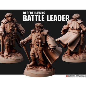 Desert Hawks - Líder de Batalha - Escala 28mm - Red Pilgrim Miniatures