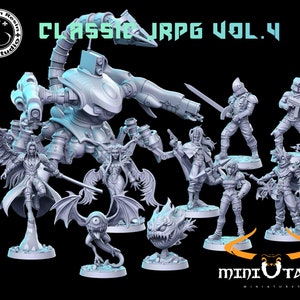 Classic JRPG Vol. 4 - 32mm Scale Fantasy Miniature - RN Estudio