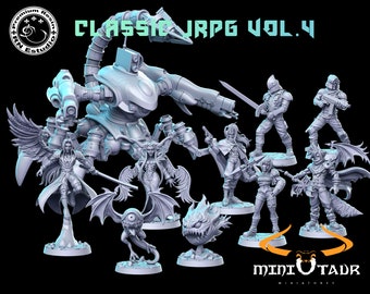 Classic JRPG Vol. 4 - 32mm Scale Fantasy Miniature - RN Estudio