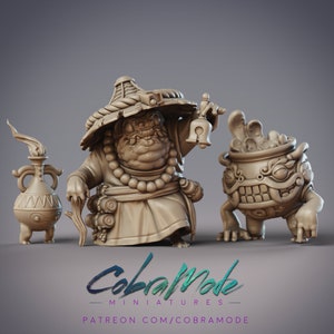 Sarashino, Hikiga Spirit Binder - 32mm/54mm Scale Miniature - (with DnD 5ed. Stats) - Cobramode Miniatures