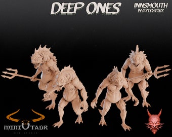 Deep Ones - 32mm scale miniature - Innsmouth Investigators - from ADAEVY CREATIONS