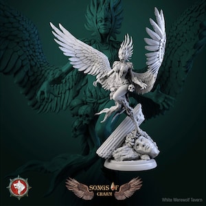 Harpyien Königin - Miniatur 32mm/75mm Maßstab und Büste - White Werewolf Wirtshaus