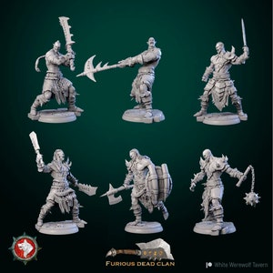 Orc Warriors - 32mm Scale Miniature - White Werewolf Tavern