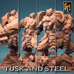 Ferrumrock Pack - Huge Size Creature - 32mm Scale Miniature - 75mm Base - Lord of the Print -Tusk and Steel