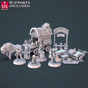 Street Gamblers Set - 32 mm schaalminiaturen met DnD-statistieken