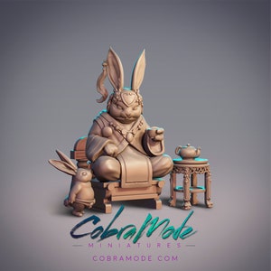 Rabbitfolk Child - Dawn Clouds, Guanghan Princess - 32mm/54mm Scale Miniature - (with DnD 5ed. Stats) - Cobramode Miniatures