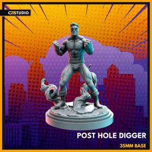 Post Hole Digger - 40mm Scale - C27 Miniatures