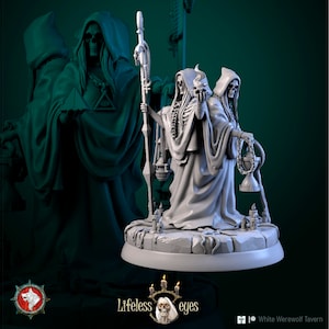 Three Necromancers - 32mm Scale Miniature - White Werewolf Tavern