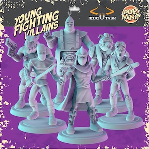 Young Fighting Villains - 40mm Scale Miniatures - Pop Minis