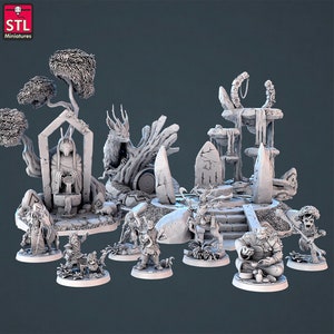 Forest Protectors Set - 32mm Scale Miniatures with DnD Stats