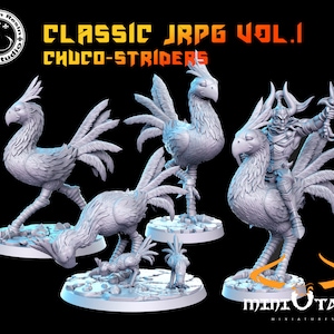Classic JRPG Vol. 1 - Chuco-Striders - 32mm Scale Fantasy Miniature - RN Estudio