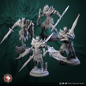 Conjunto Cavaleiros das Trevas - Miniatura de 32 mm - Taverna de Lobisomem Branco