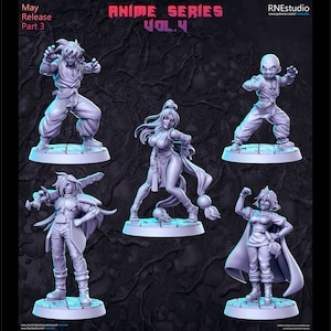 Anime Series Vol. 4 - 32mm Scale Fantasy Miniature - RN Estudio