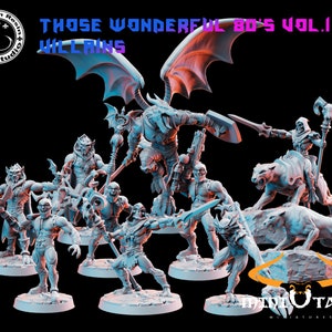 Those Wonderful 80&#39;s - Vilains - 32mm Scale Fantasy Miniature - RN Estudio