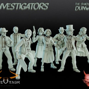 Investigators - 32mm scale miniature - The Shadow of Dunwich - from ADAEVY CREATIONS