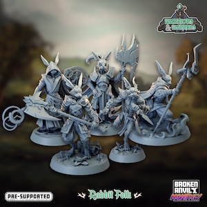 Rabbit Folk - 32mm Scale - Warriors & Warrens - Broken Anvil Miniatures