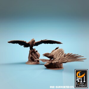 Rukh Set - 40mm Scale - Huge Size Creature - 32mm Scale Miniature - Lord of the Print