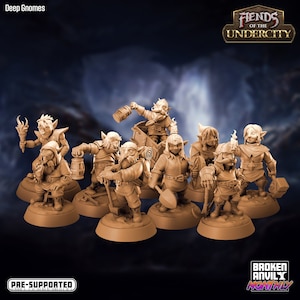 Deep Gnomes - 32mm Scale - Fiends of the Undercity - Broken Anvil Miniatures