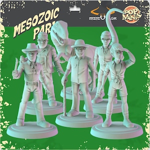 Mesozoic Park - 40mm Scale Miniatures - Pop Minis