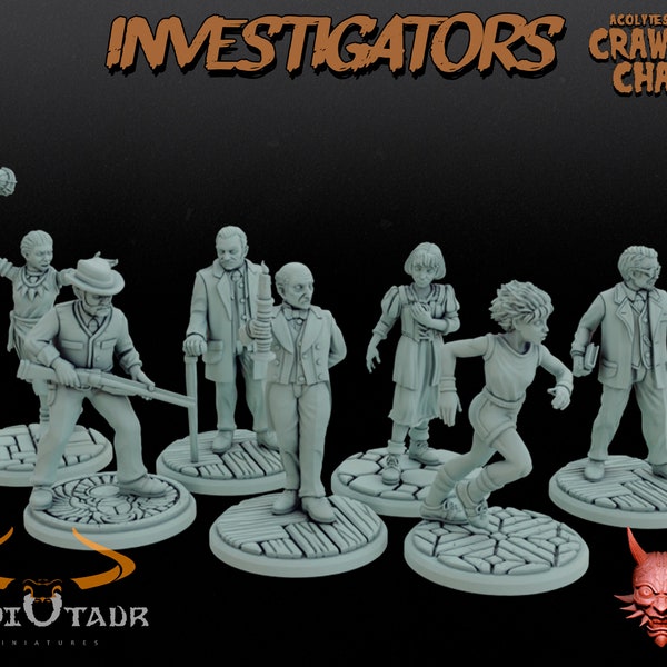 Investigators - 32mm scale miniature - Acolytes of the Crawling Chaos - from ADAEVY CREATIONS