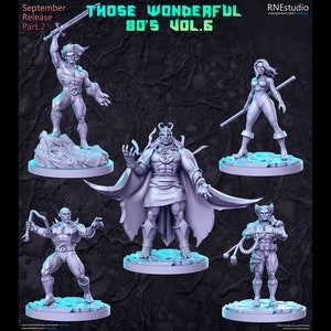 Those Wonderful 80&#39;s Vol. 6 - 32mm Scale Fantasy Miniature - RN Estudio