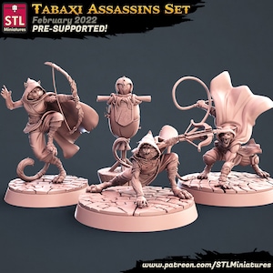 Tabaxi Assassins Set - 32mm Scale Miniatures