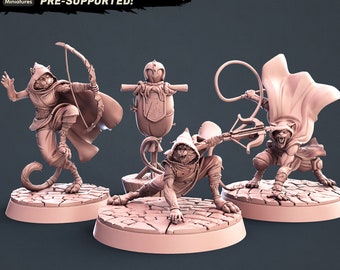 Tabaxi Assassins Set - 32mm Scale Miniatures