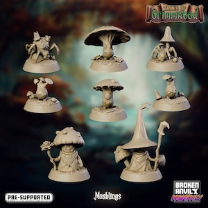 Mushlings - 32mm Scale - Tales of Grimmwood - Broken Anvil Miniatures