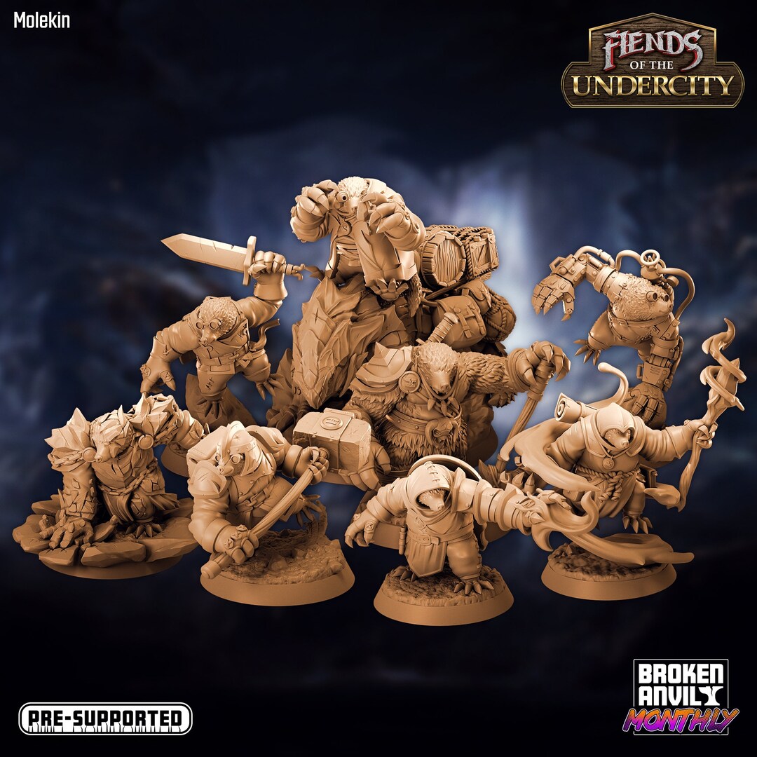Molekin - 32mm Scale - Fiends of the Undercity - Broken Anvil ...