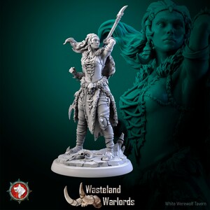 Laurie Lightning Rod - Miniature 32mm/75mm Scale and Bust - White Werewolf Tavern