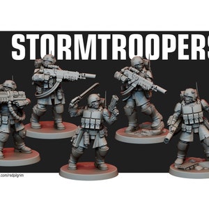 Stormtroopers - Escala 28mm - Miniaturas do Peregrino Vermelho