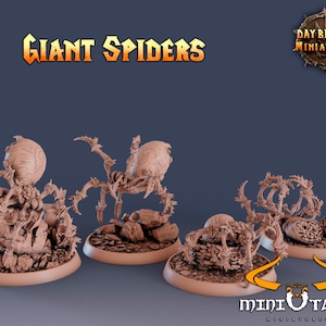 Giant Spiders - 32mm Scale - Large Creatures - Daybreak Miniatures - Daybreak Miniatures