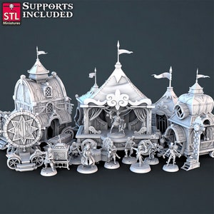 Carnival Set Vol. 2 - 32mm Scale Miniatures with DnD Stats