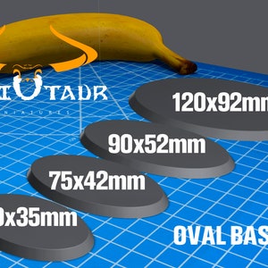 Oval Bases - 60x35mm, 70x42mm, 90x52mm, 120x95mm