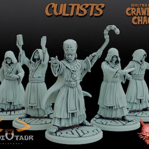 Cultists - 32mm scale miniature - Acolytes of the Crawling Chaos - from ADAEVY CREATIONS