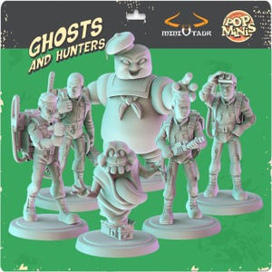 ゴーストとハンター - 40 mmスケールミニチュア - Pop Minis